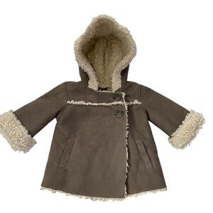 Baby Gap faux suede Sherpa jacket. Taupe. Toddler size 12-18 months